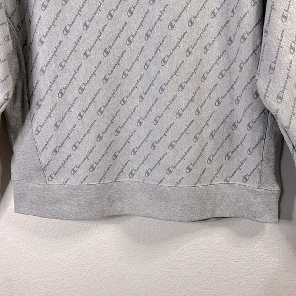 Champion Reverse Weave All Over Script Print Crew… - image 3